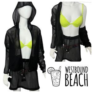 Westbound Black Mesh Swim Coverup